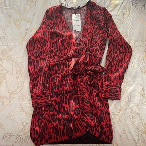 Red Cheetah Print Dress